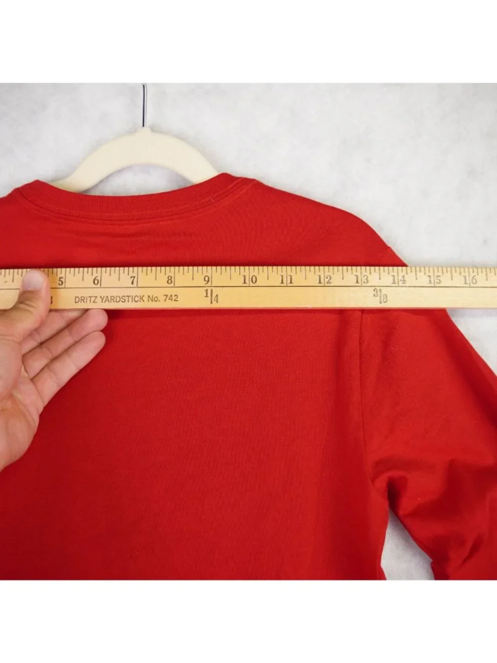 Polo Ralph Lauren Boys Red Long-Sleeve T-Shirt Plaid Logo Size 8 Small Cotton